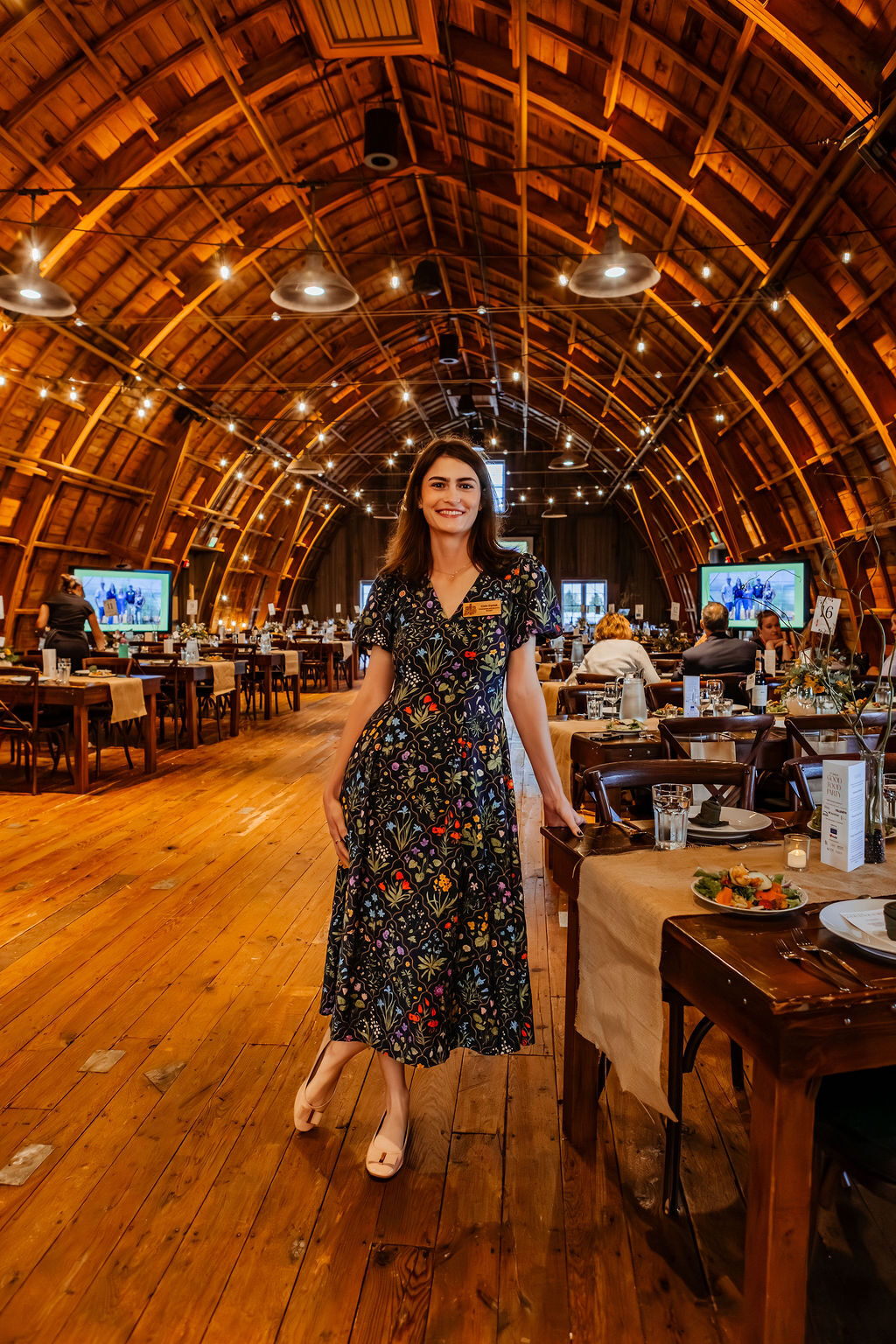 Katie Bartelt at a fundraising event venue